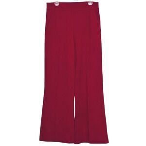 DOROTHEE‎ SCHUMACHER Red Wide Leg Trousers High Waist Tailored Pants Size 4